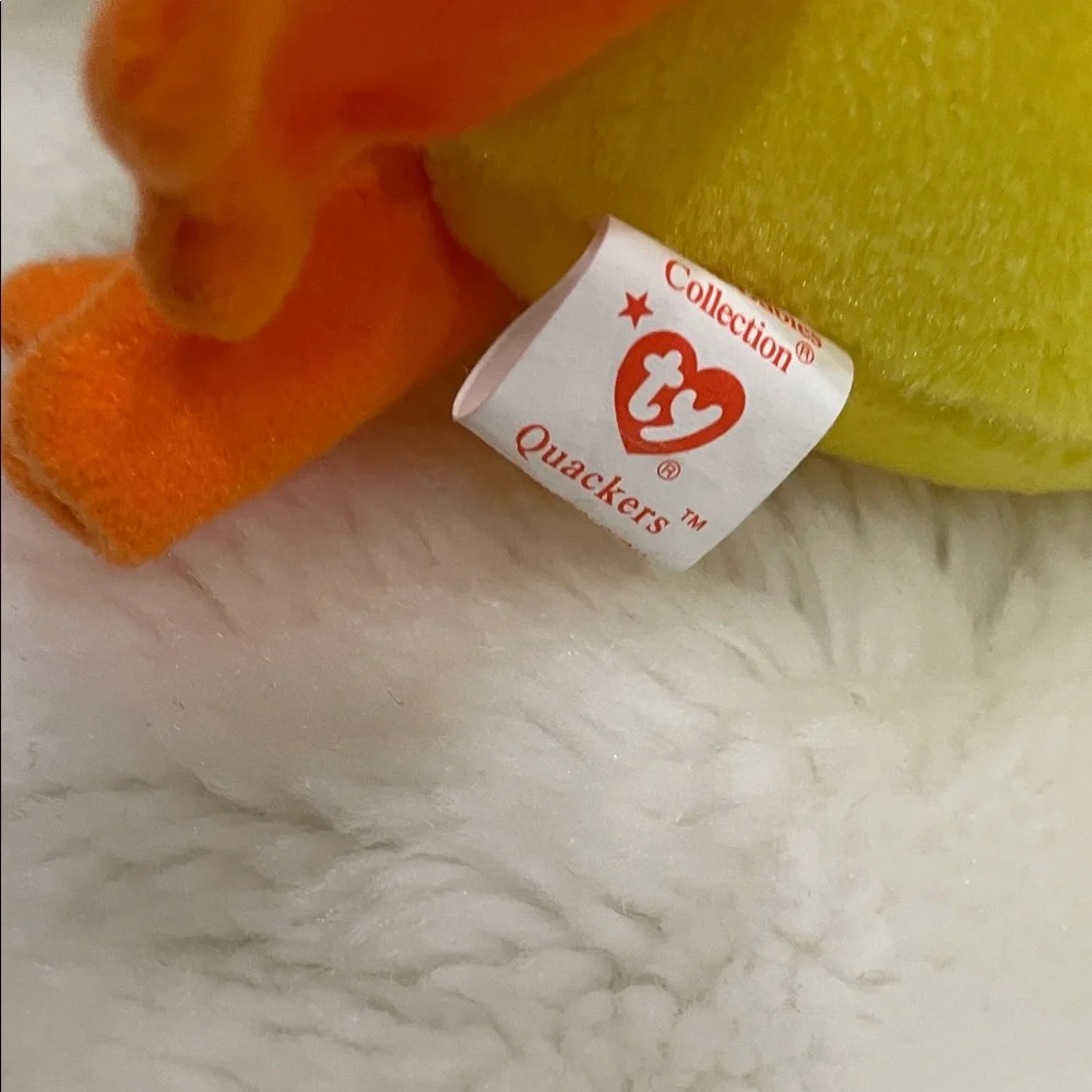 Ty Yellow and Orange Plush Duck